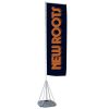 Telescopic flagpole with single-sided printed banner