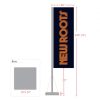 17ft outdoor flagpole banner stand with water base