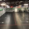 Floor grid decals for gyms, durable vinyl for safety, spacing, and heavy equipment use.