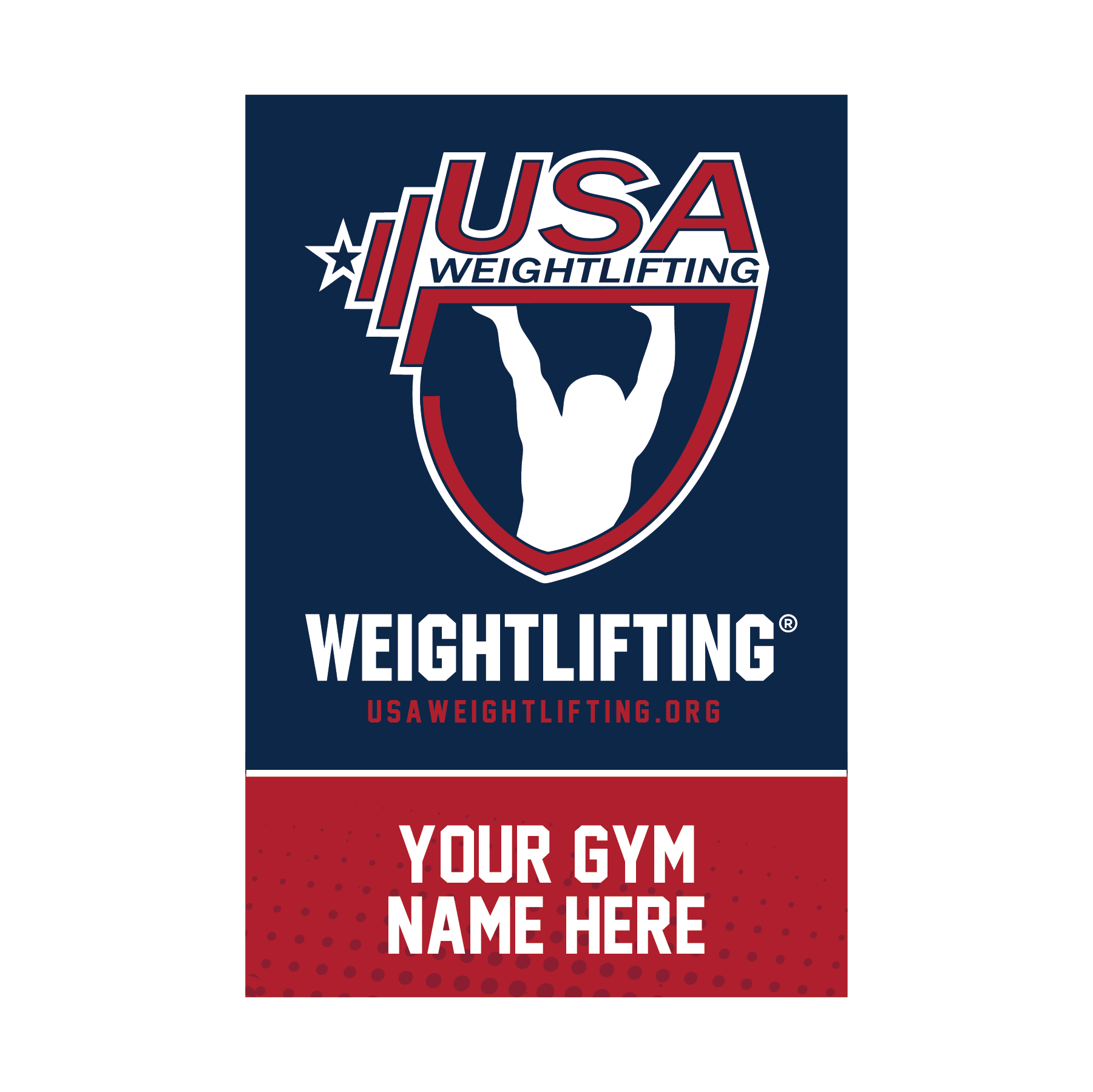 Weightlifting banner style