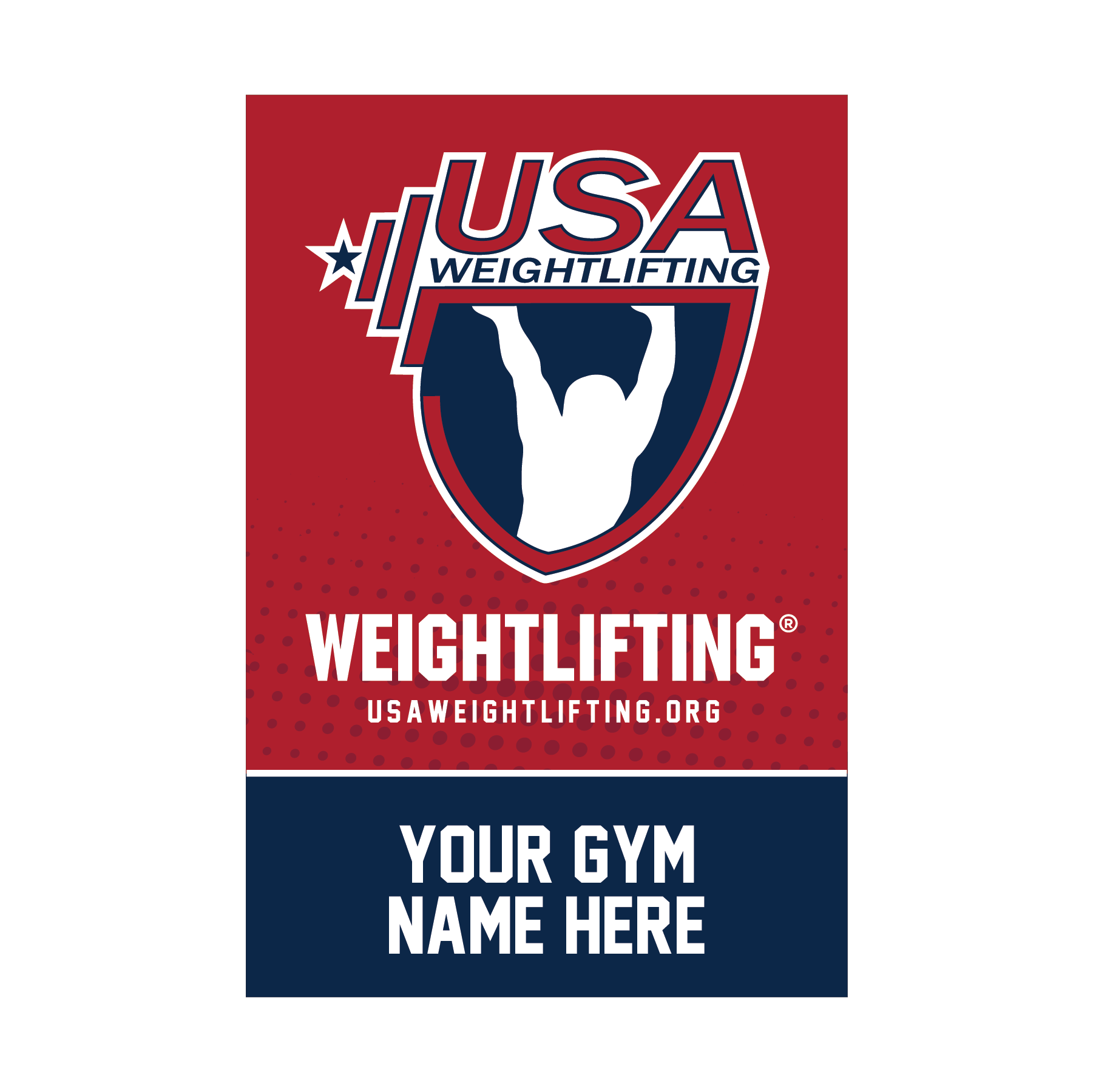 USAW banner promoting weightlifting motivation in gyms.