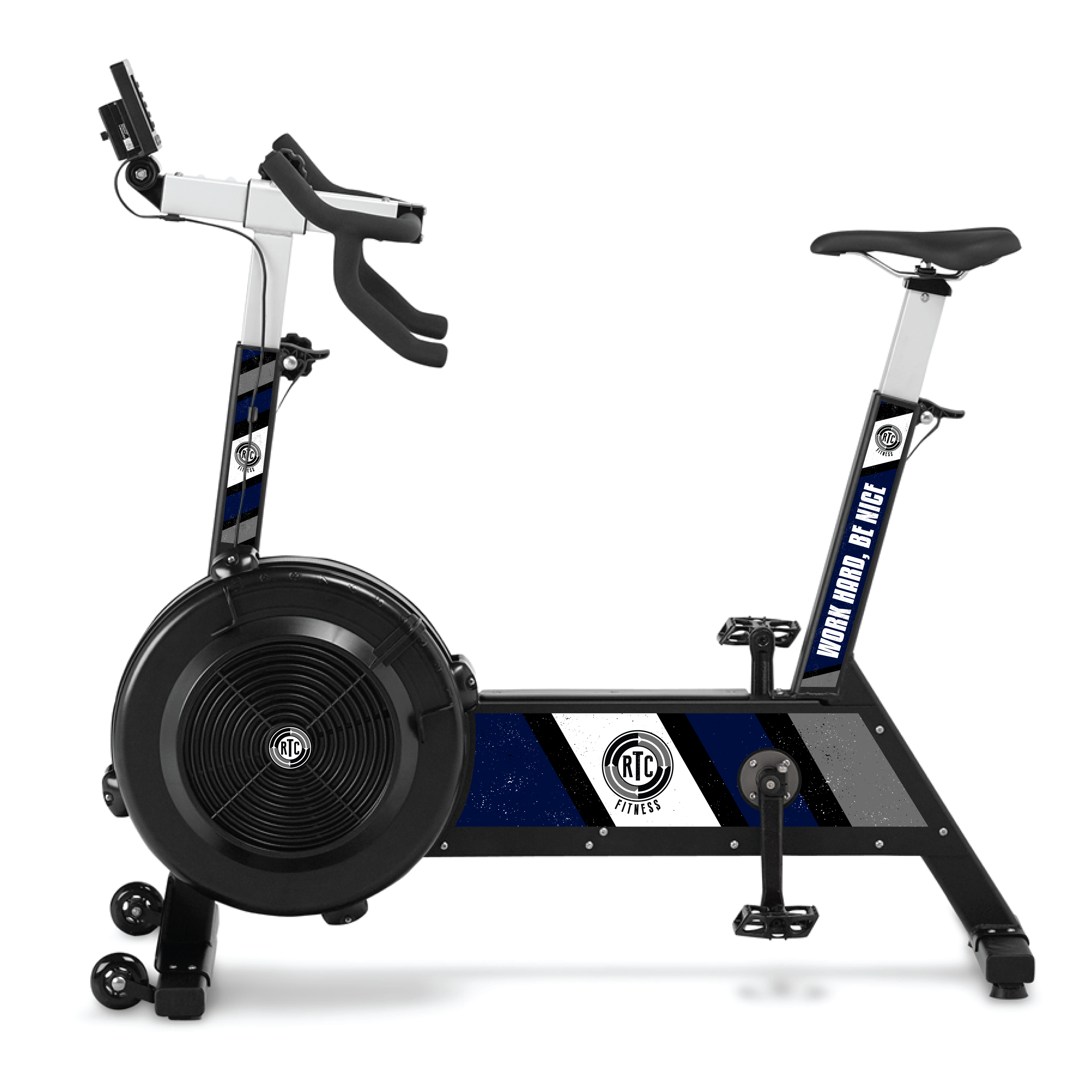 Custom Erg Bike Decals for gyms, personalize equipment with logo and design options.