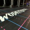 Floor grid decals for gyms, durable vinyl for safety, spacing, and heavy equipment use.