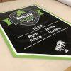 Personalized pennant for garage or gym wall display