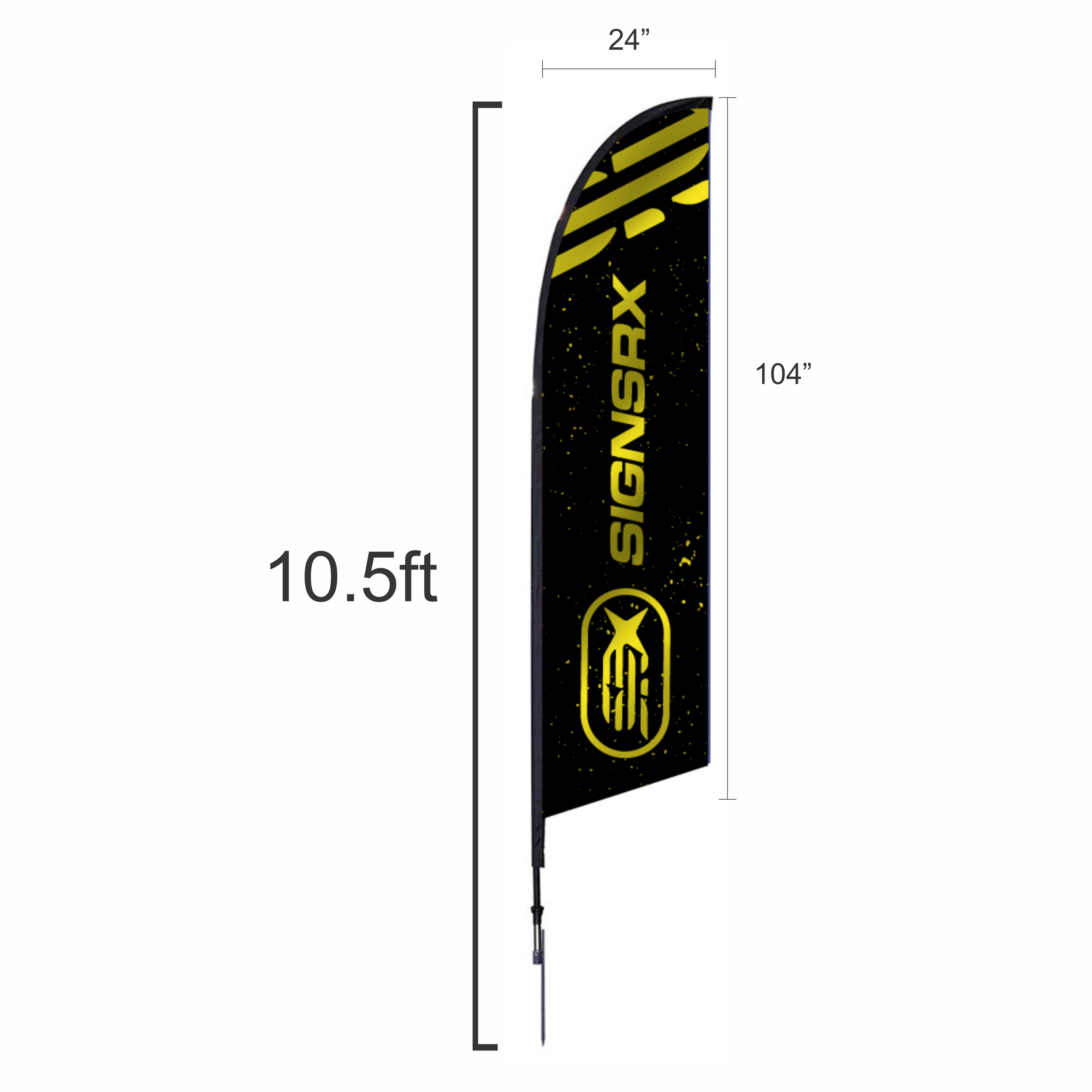 USAW feather flag 10.5ft for fitness and competition events