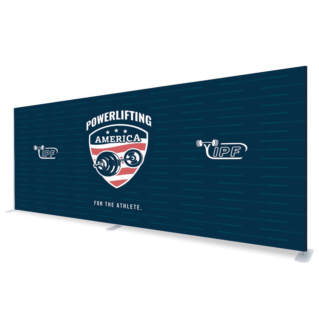 Powerlifting America 20ft Straight Tension Fabric Display