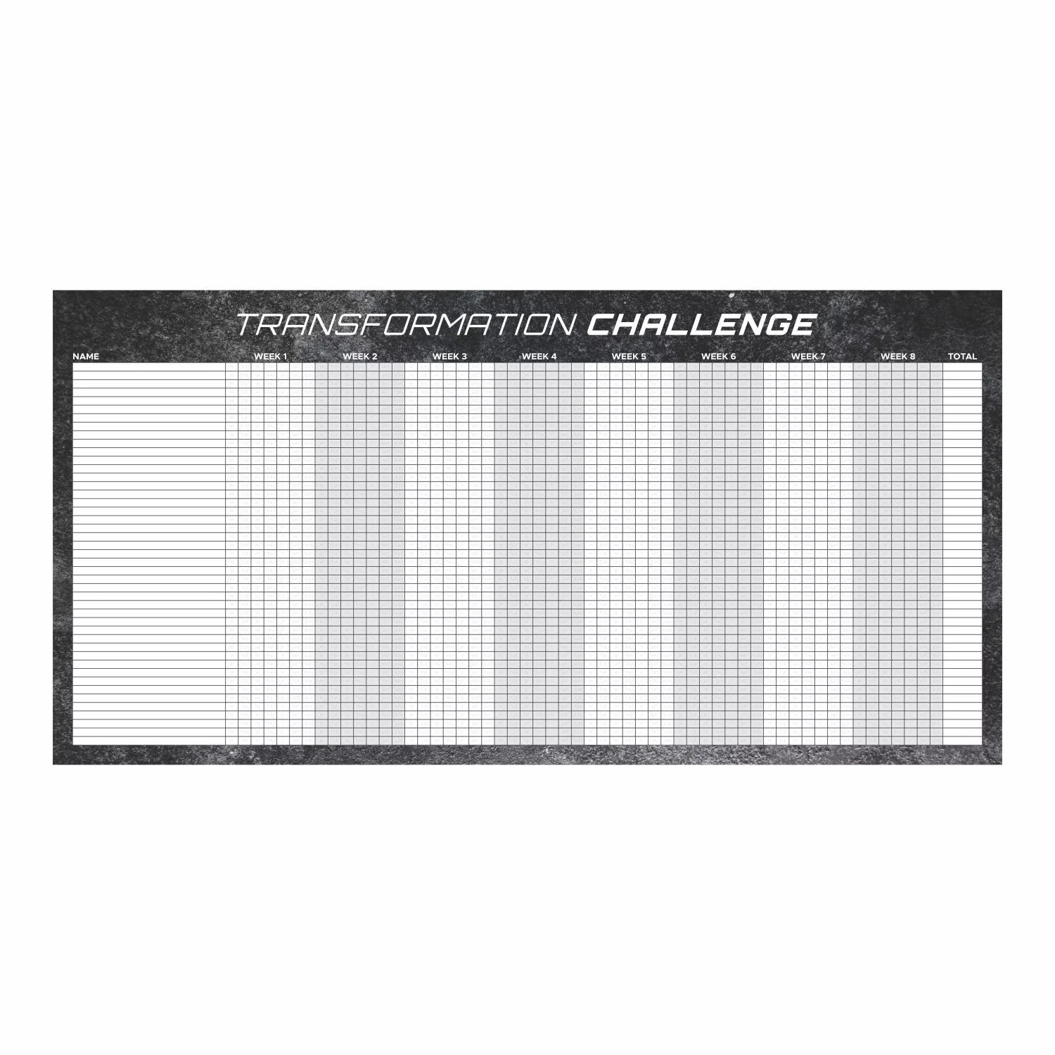 Transformation Challenge Dry Erase Board
