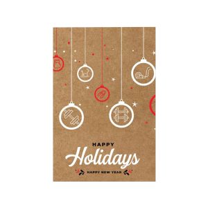 Personalized, recycled Kraft paper cards with natural fibers