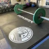 Lightweight, mobile weightlifting platform with custom gym branding
