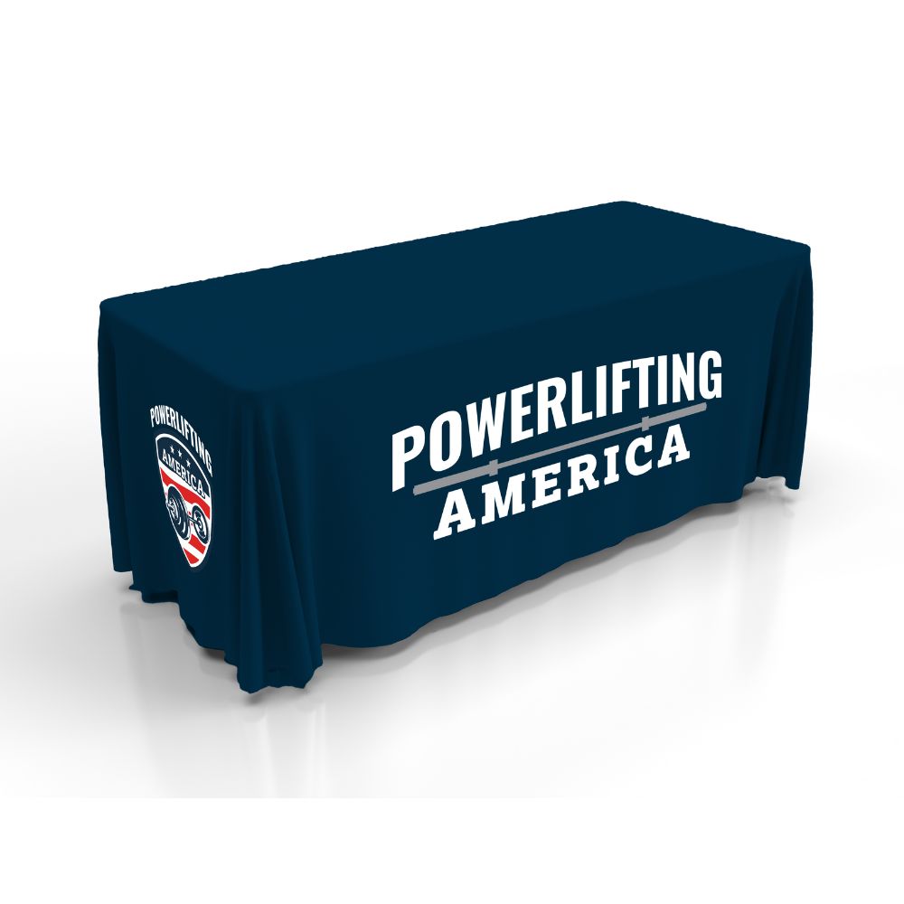 Powerlifting America Full Color 4 Sided Table Throw
