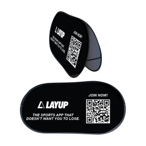 Portable A-frame display with pop-up graphic for promotions