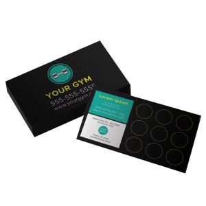 Full-color punch cards printed on premium quality cardstock