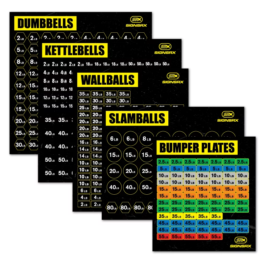 Weight Organization Sticker Sheet Set
