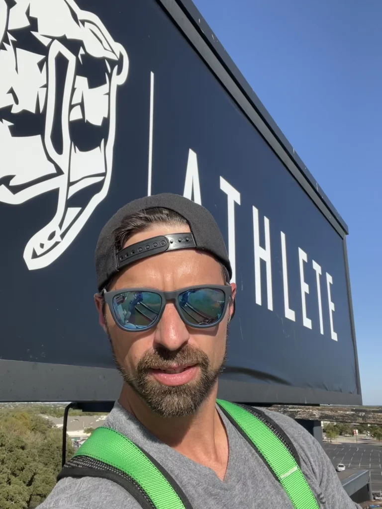 Distinctive signage for the Rogue Invitational event.