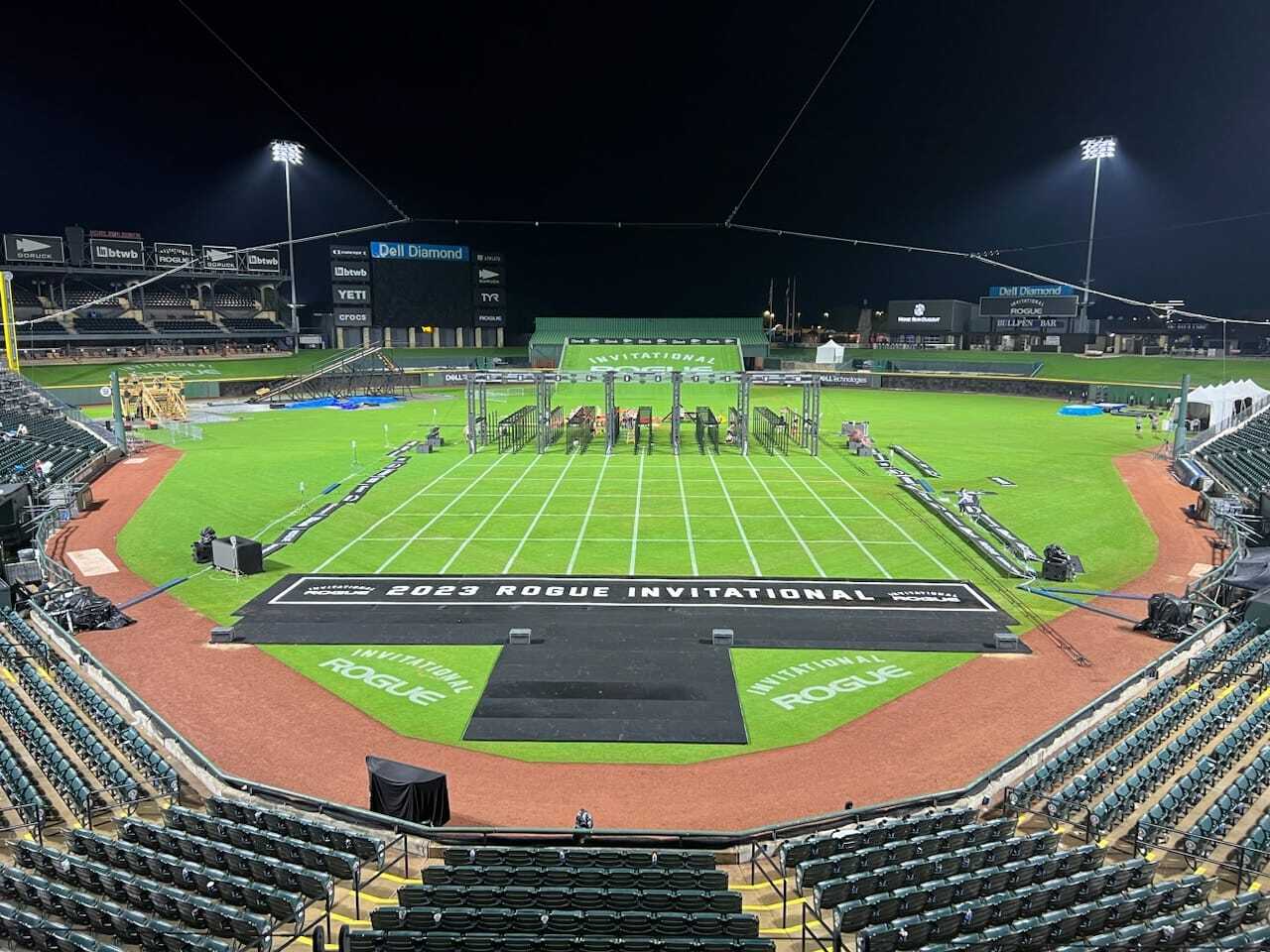Gym wall decals in action, white background with athlete branding