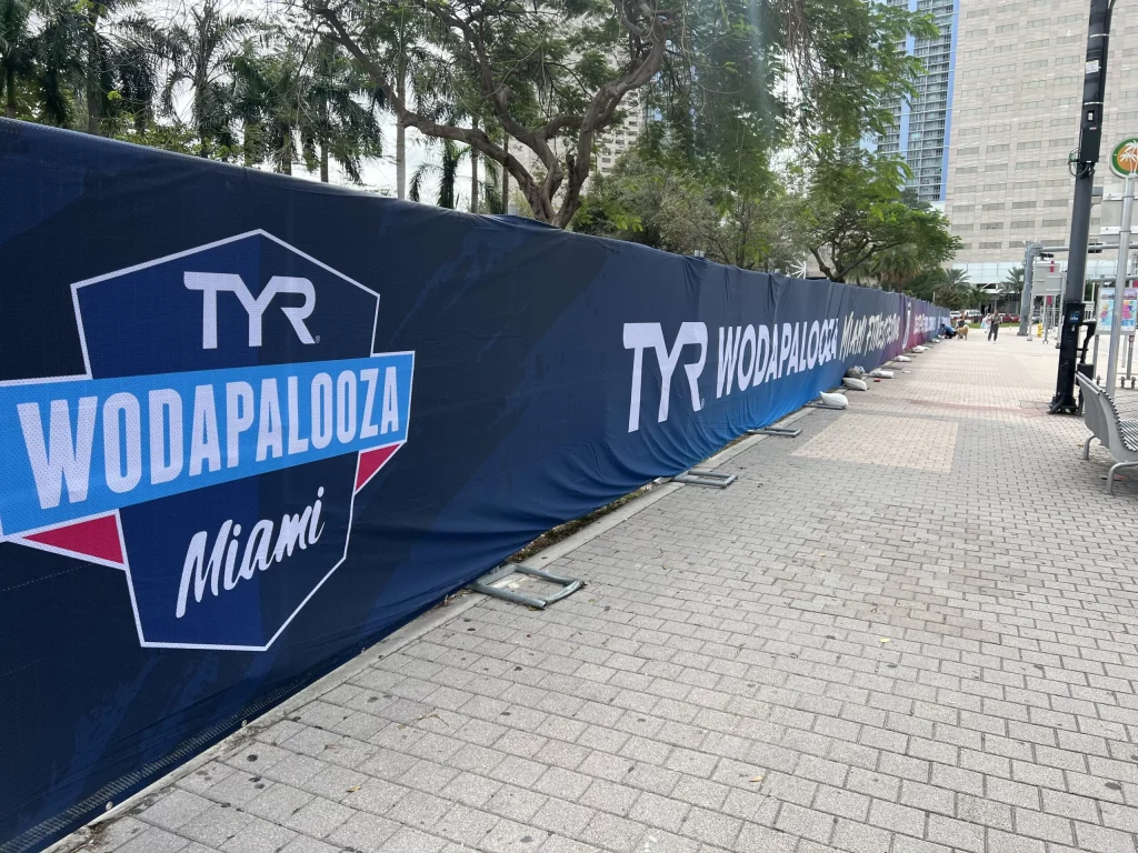 Wodapalooza event tents providing shade and comfort for spectators