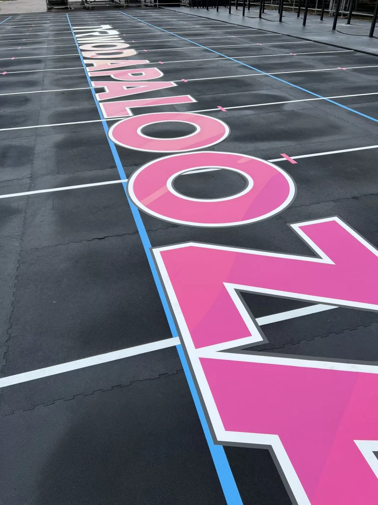 Wodapalooza branded signage welcoming athletes and attendees