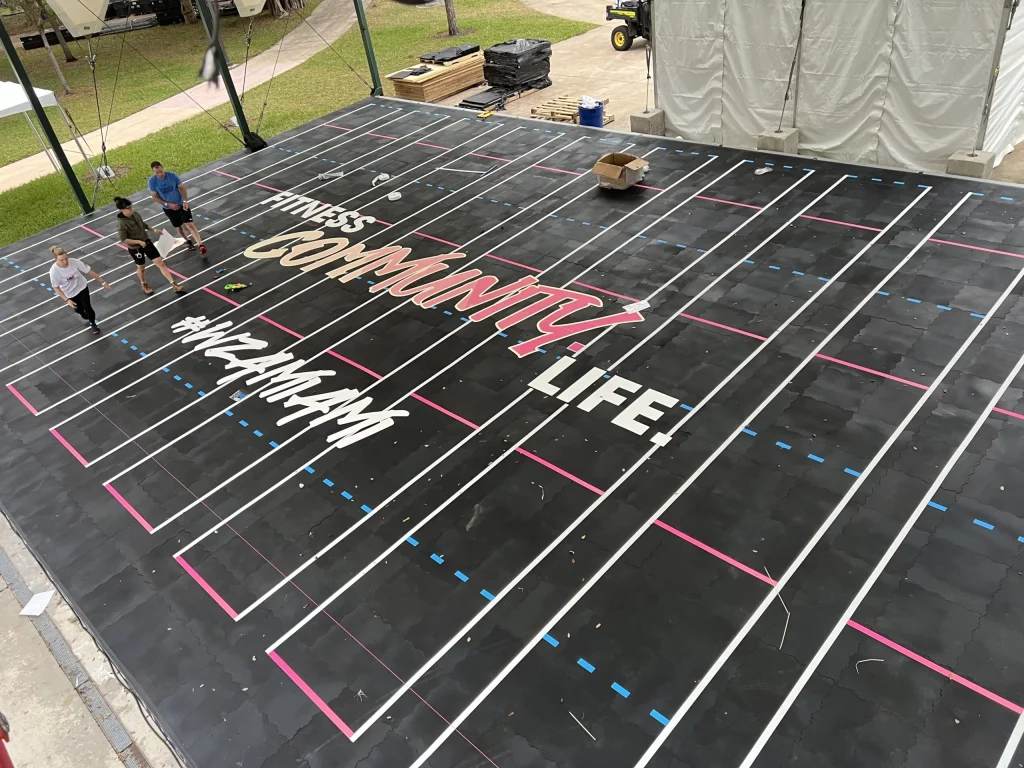 Wodapalooza merchandise booth offering branded products