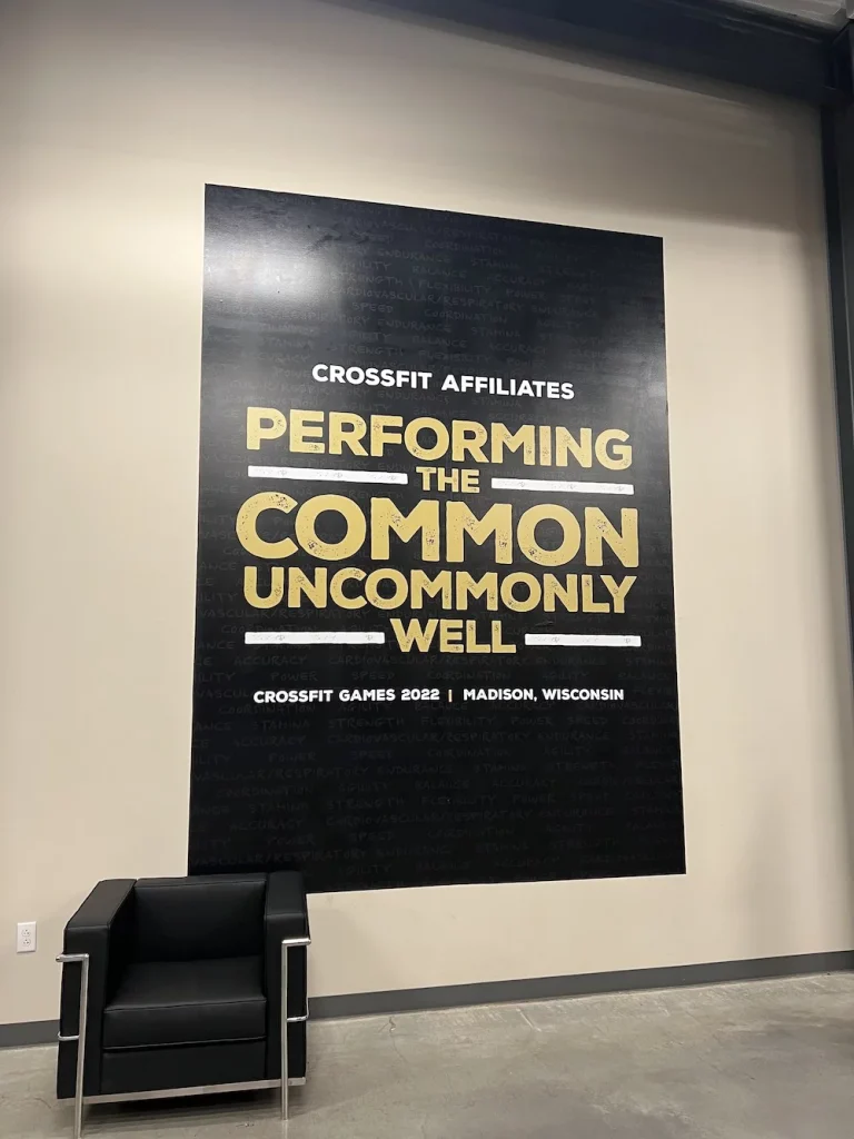 Textured wall wrap highlighting event branding