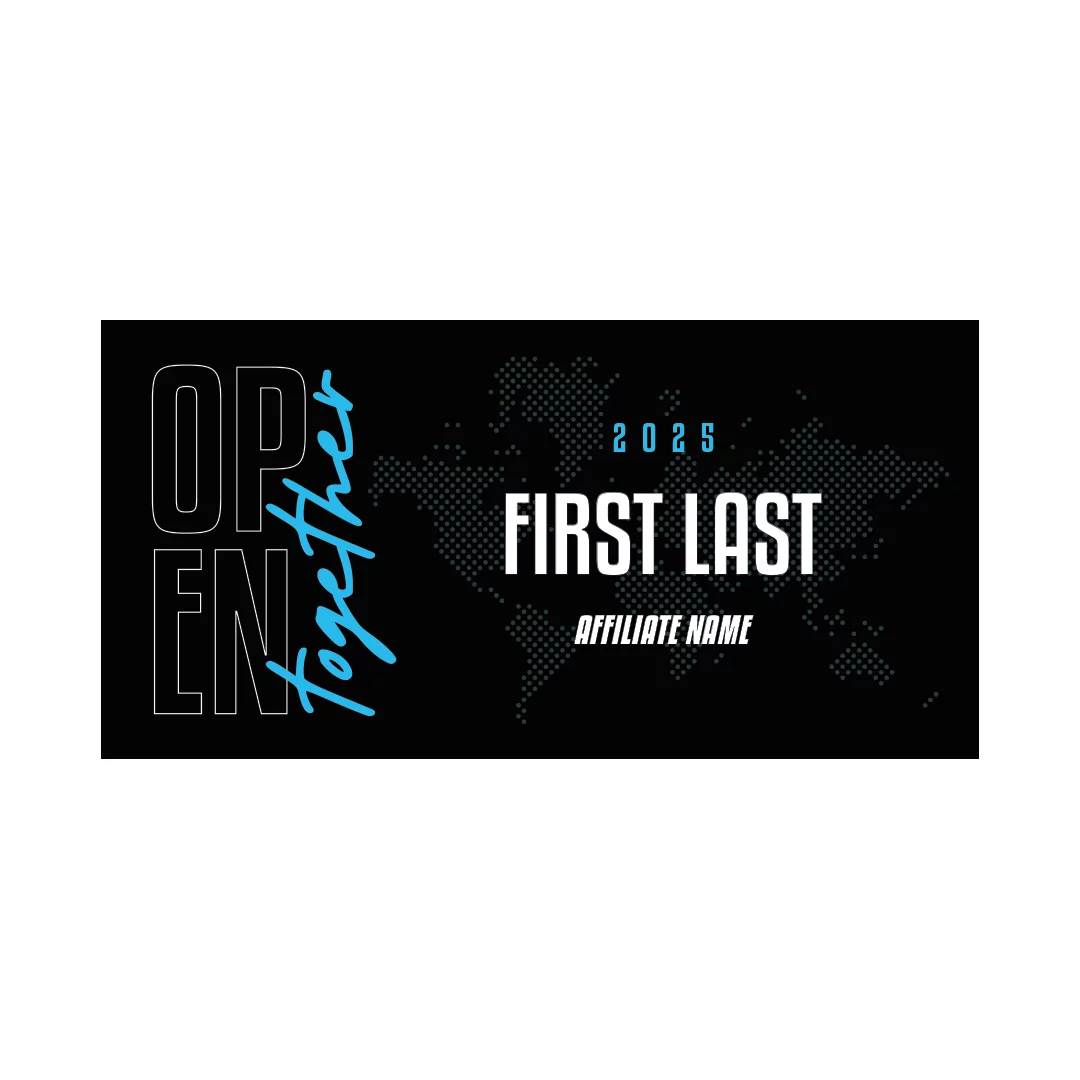 Durable CrossFit event nameplate for 2025 Open
